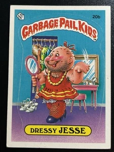 1985 Topps Garbage Pail Kids GPK Card First Series 1 OS1 Matte 20b Dressy Jesse - Picture 1 of 7