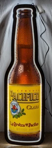 OFFIZIELLES PACIFICO CLARO BIER CERVEZA FLASCHE 3D LED BELEUCHTETES SCHILD 31,5" - Bild 1 von 7