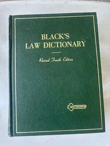 BLACK'S LAW DICTIONARY-Revised Fourth Edition Hardcover 1968 - Picture 1 of 3