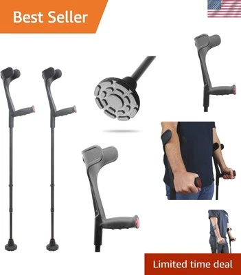 Forearm Crutches for Adults - Open Cuff, Non-Slip Tips,  (2 Units) Foto 1 de 4