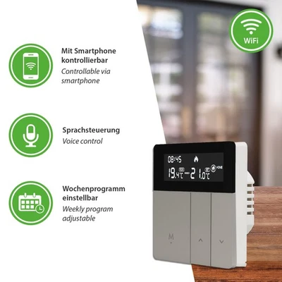 WiFi Smart Thermostat Raumthermostat Tuya App Heizungssteuerung Fußbodenheizung - Bild 1 von 4