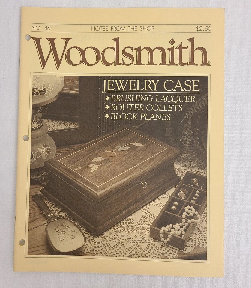 Aug 1986 Woodsmith Magazine No.46 Jewelry Step-By-Step Techniques & Projects - Image 1 of 1
