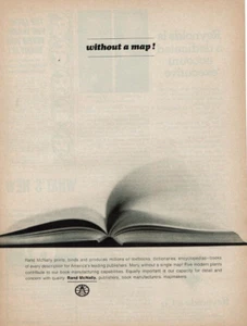 1969 Vintage Print Ad Rand McNally without a map! prints binds textbooks publish - Picture 1 of 2