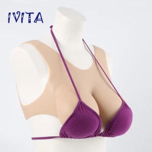 D Cup Silikon Brustformen Crossdresser falsche Brüste TG DQ Halbkörper Brüste Anzug - Bild 1 von 12