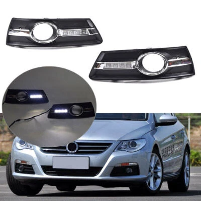 Kit de luces antiniebla blancas LED de circulación diurna 11 drl para Volkswagen CC 2010-2013 Foto 1 de 4