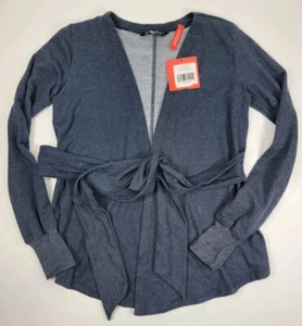 NWT The North Face Women's Terry Wrap Cardigan Sweater Navy Blue Small NEW - Picture 1 of 12