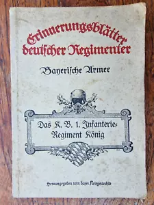 Bayerisches Kriegsarchiv Kgl Bay. 1 Inf- Regiment König nach Kriegstagebücher - Bild 1 von 15