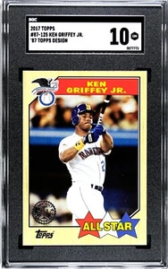 2017 Topps Update #87-125 Ken Griffey Jr. 1987 Design SGC 10 GEM MINT - Picture 1 of 2