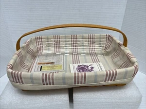 Longaberger 2002 Classic rechteckiger Korb mit Einsatz und Kunststoffschutz 13" - Bild 1 von 10