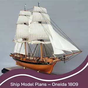 Oneida 1809 Holzschiffsmodell Entwurfspläne | 11 TIF-Dateien | DIGITALE PLÄNE - Bild 1 von 8