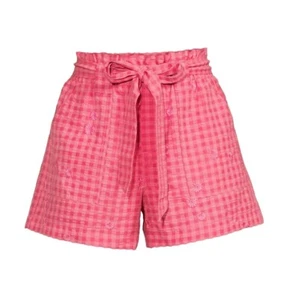 TIME & TRU Women's XL (16-18) Seersucker Shorts Paperbag Waist High-Rise • Rose - Picture 1 of 5
