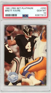 1991 Pro Set Platinum Brett Favre #290 RC Rookie PSA 10 GEM MINT - Picture 1 of 2