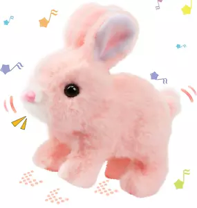 Hopping Rabbit Interactive Electronic Pet Plush Bunny Toy with Sounds and Moveme - Picture 1 of 12