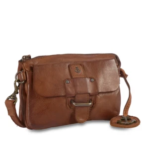 NUEVO CON ETIQUETAS PUERTO 2ND LUNA SOLAP CON HEBILLA CUERO BOLSO BANDOLERA CONVERTIBLE COÑAC - Imagen 1 de 14
