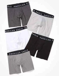 Slip boxer classico American Eagle 6" confezione 5 pezzi uomo AEO intimo morbido elasticizzato XS - Foto 1 di 13