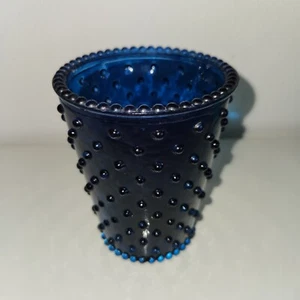 Dunkelblau Glas Vase Kerzenhalter/Stiftehalter mit Nägeln Simpatico Home 4" - Bild 1 von 7