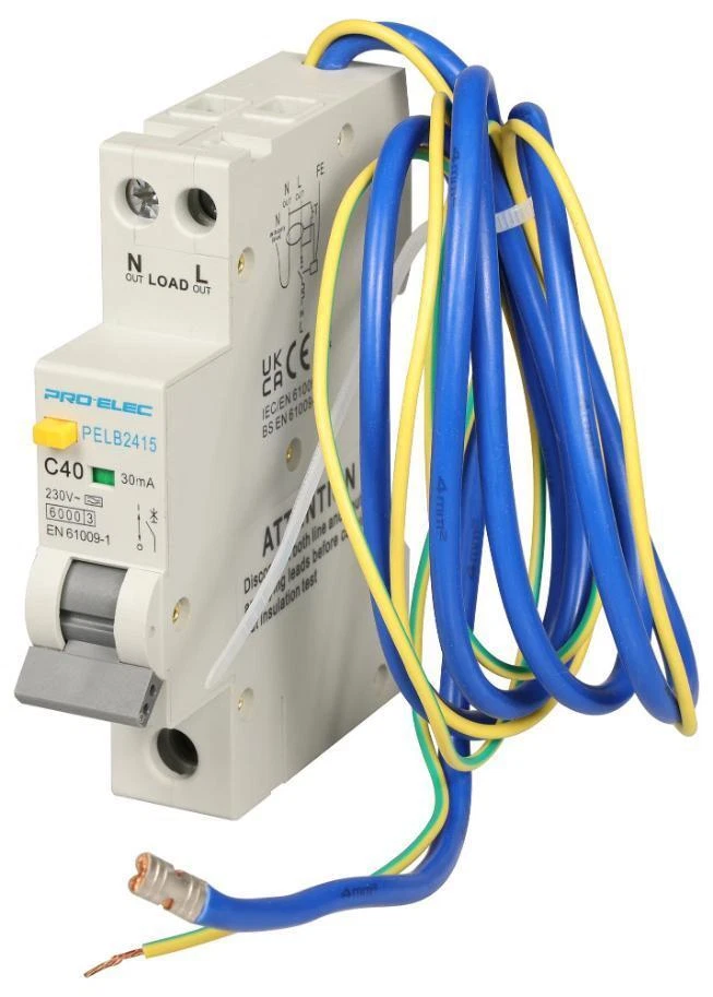 Disjoncteur RCBO Monopolaire, Type A, Courbe C, 40A, 30mA - PELB2415 - Photo 1/1