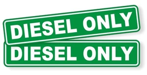 par de pegatinas/calcomanías de vinilo verde resistentes a la intemperie SOLO DIESEL 1,25"x6,25" - Imagen 1 de 1