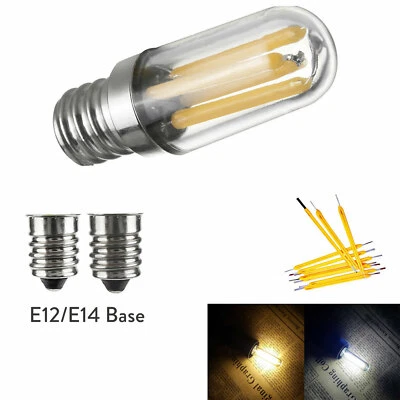 Dimmable E14 E12 1W 2W 4W Mini LED Fridge Freezer Filament Light COB Bulbs Lamp - Image 1 of 4