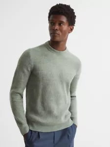 REISS Marcus Rundhals gerippter Pullover Oberteil in Salbei Größe XXL - Bild 1 von 6