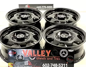 BLACK Mercedes CLK320 1998 1999 2000 16" Factory OEM WHEELS RIMS 5X112MM - Picture 1 of 5