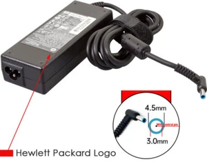 HP NETZTEIL 90W 4,5 x 3.0mm STECKER BLAU HP PROBOOK 640 650 G2 G3 G4 G5 N152 - Picture 1 of 5