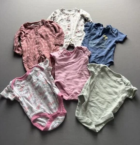 Newborn Baby Girl Clothes Bundle 6-9 Months Outfits First Size Bodysuit 6 Pieces - Picture 1 of 9