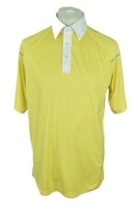 CALLAWAY Yellow Polo Shirt size M Mens Short Sleeves Collared 100% Polyester - Picture 1 of 6
