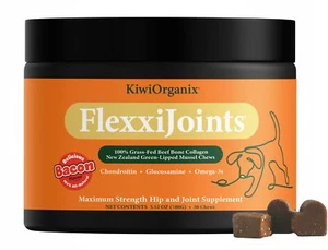 FlexxiJoints Hip and Joint Supplement Chews for Dogs, Cats • 50 Chews - Picture 1 of 1