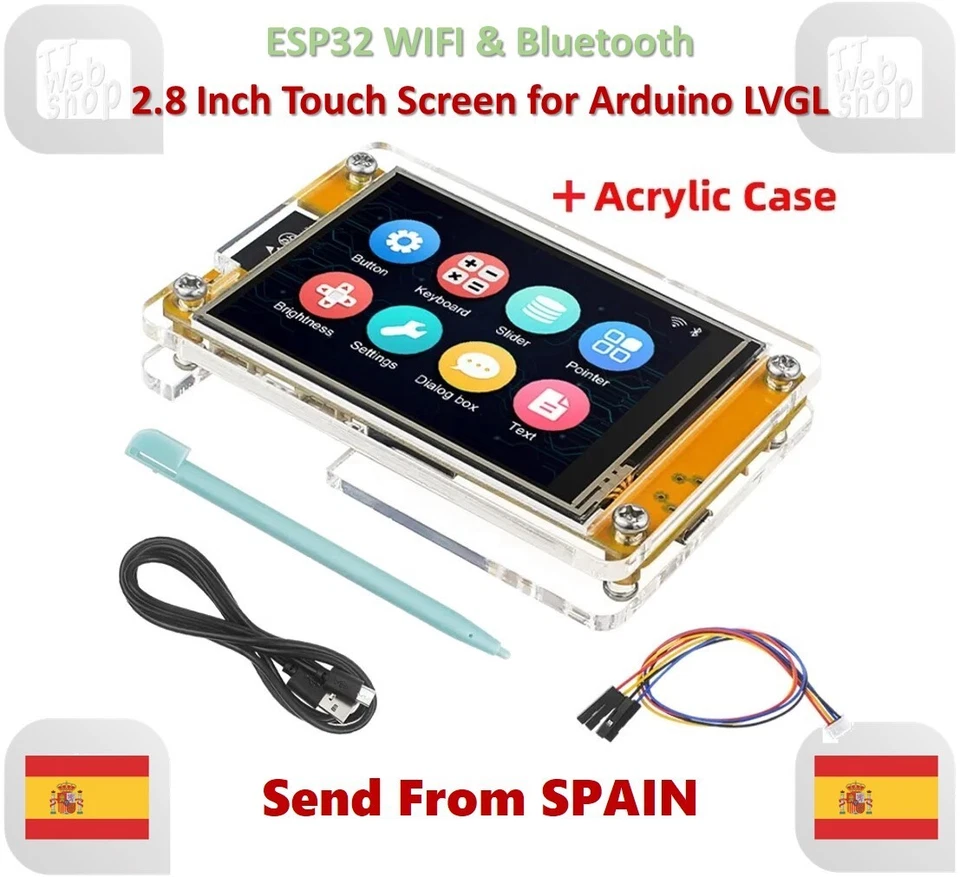 ESP32 Display 2.8 Inch 240*320 Touch Screen LCD TFT WiFi BT for Arduino LVGL - Photo 1/4