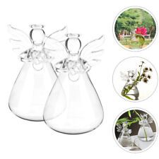 2pcs Clear Lovely Premium Multi-use Plant Vase Glass Floor Vase Home