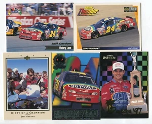 Lote de 5 tarjetas coleccionables Jeff Gordon NASCAR DRIVER RACE CAR RACING (LOTE 19) - Imagen 1 de 1