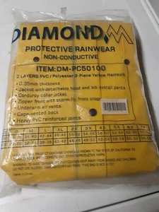 Diamond Rain Jacket and Bibs 3XL Non Conductive - Picture 1 of 4