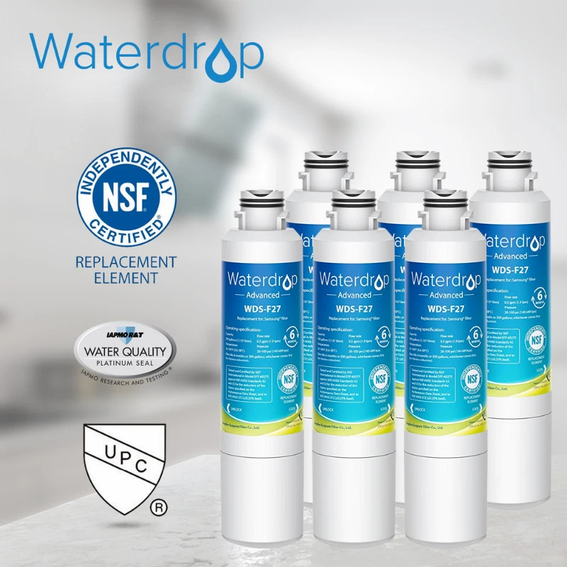 Waterdrop Replacement for Samsung DA29-00020B Refrigerator Water Filter (6) - Image 1 of 4