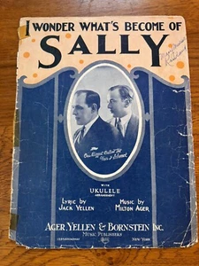 Vintage 1924 I Wonder Whats Become of Sally Noten Jack Yellen Milton Ager - Bild 1 von 4