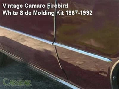 Vintage Body Side Molding Trim Camaro Firebird 67-92  5/8" w/White Rubber Insert — 第 1/4 张图片