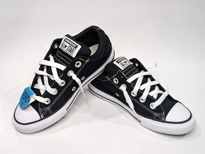 Zapatillas sin cordones Converse CTAS Street negras/blancas para niño - Tallas Asst NWB A01696F Foto 1 de 4