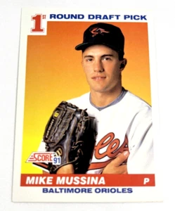 1991 Score Baseball Mike Mussina 1. Runde Draft Auswahl #383 Vintage Baseballkarte - Bild 1 von 8