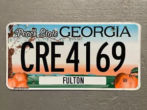 GEORGIA LICENSE PLATE PEACH STATE 🍑 RANDOM LETTERS/NUMBERS/COUNTIES NICE! SALE - Picture 1 of 3