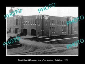 OLD 6 X 4 HISTORIC PHOTO OF KINGFISHER OKLAHOMA THE ARMOURY BUILDING c1920 - Bild 1 von 1