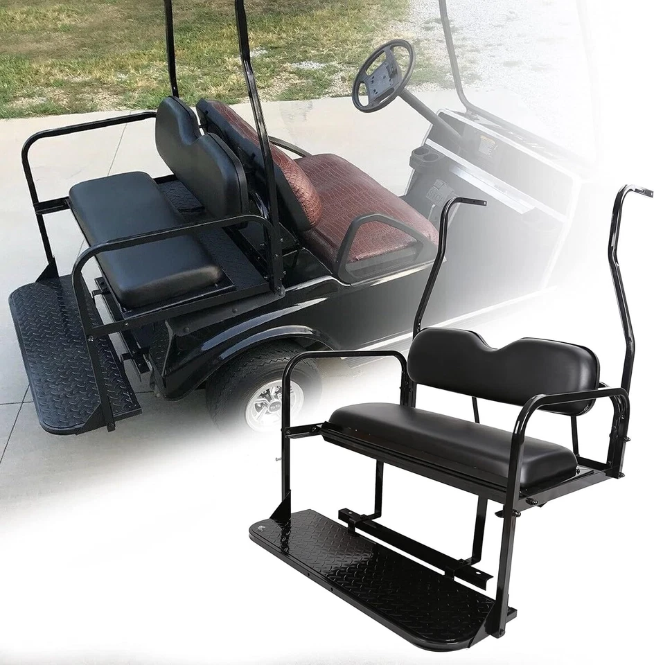 Kit de asiento trasero plegable abatible asiento trasero para carro de golf Club Car DS 2000-2013 400 lb Foto 1 de 4