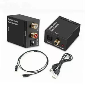 New Optical Fiber Coaxial SPDIF Digital to Analog Audio Converter Stereo Adapter - Picture 1 of 7