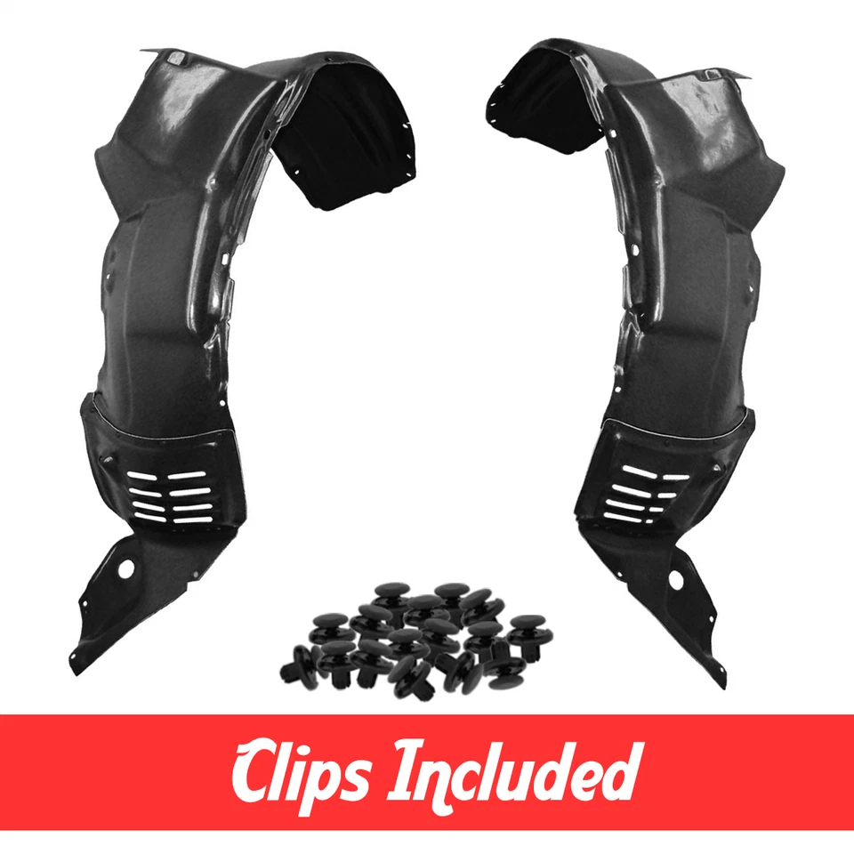 Left & Right Side Fender Liner Set w/ Clips For 2004-2007 Toyota Highlander - Image 1 of 4