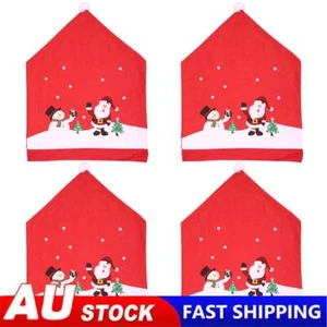 4PCS Santa Hat Chair Cover Multipurpose Chair Slipcover Home Holiday Decor(4PCS) - Picture 1 of 10