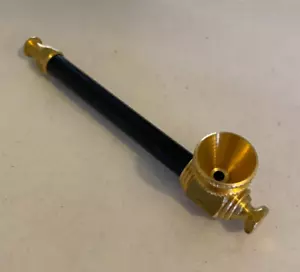 12cm Metal Smoking Pipe with BLACK Stem & Stoker Tobacco Cigarettes NEW Aus Made - Picture 1 of 4