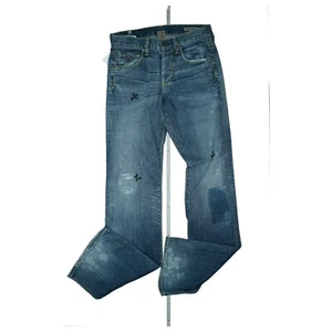 Citizens of Humanity Damen Bootcut Jeans Hose used look Patchwork W28 L34 Blau - Bild 1 von 7