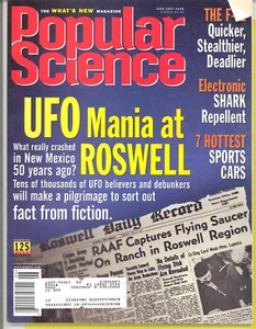 Popular Science Magazine June 1997 / Roswell UFO / F-22 / Hot Sport Cars - Picture 1 of 1
