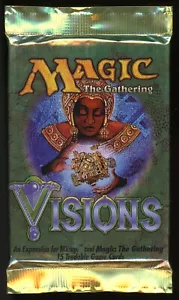 1997 MTG Magic the Gathering Visions Booster Pack Factor Sealed TCG - Picture 1 of 3