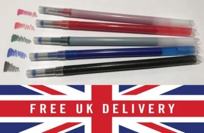 Black Erasable Rollerball Refills Pen 0.7 0.5 to fit Pilot Frixion 3 6 12 pack