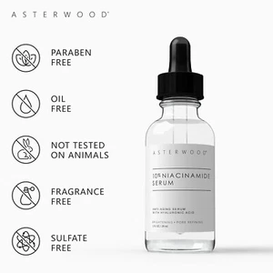 Suero antienvejecimiento con ácido hialurónico Asterwood 10 % niacinamida EXP 03/26 - Imagen 1 de 9